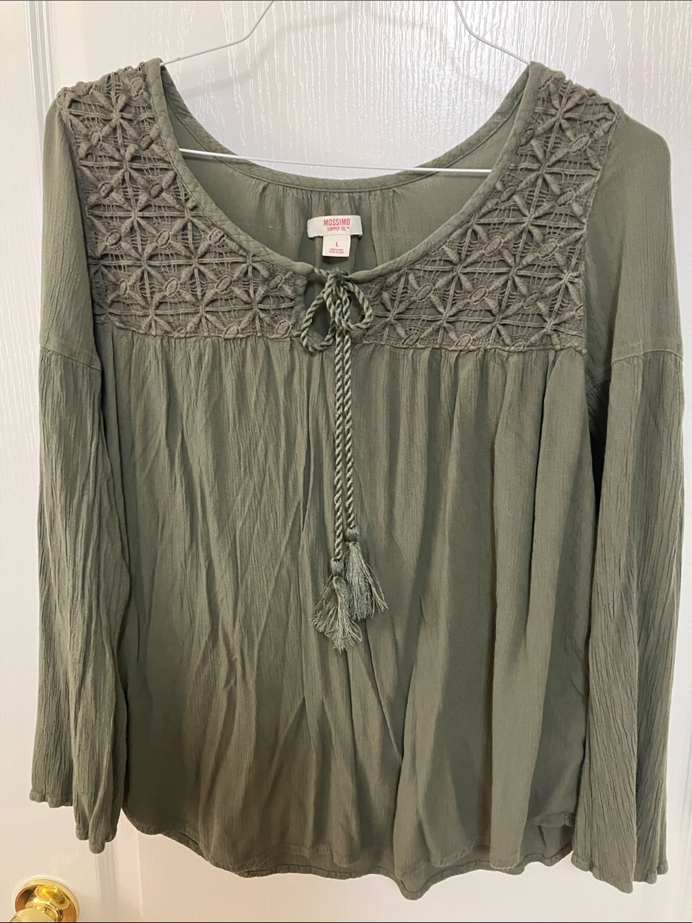Green rayon top